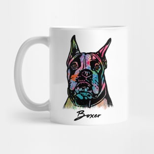 Boxer Dog - Tie Dye Color Mug